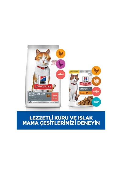 's Sp Somon Kısırlaştırılmış Yetişkin Kedi Maması 8+2 Kg