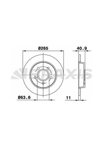 Braxis Ae0100 Arka Fren Disk Aynası Focus Iı 04-focus Iı C-max 03-07 C-max 07-1.6ti 16v 1.6tdcı 1.8 Maz 9m512a315ba