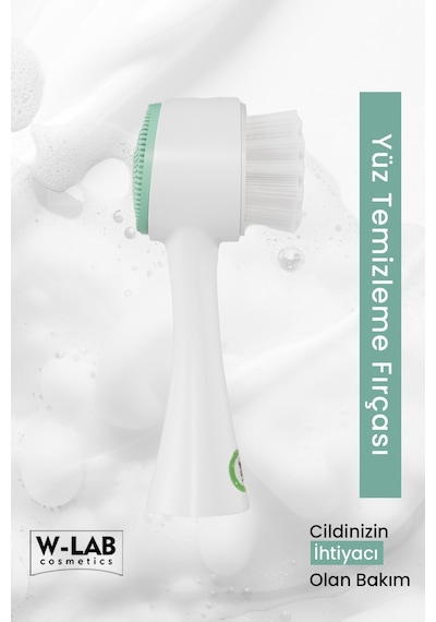 W-Lab Cosmetics Yüz Temizleme Fırçası Beyaz