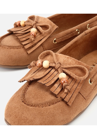 Hotiç Kadın Taba Süet Fiyonk Detaylı Bağcıklı Loafer 01ayy323750a370 01ayy323750a370