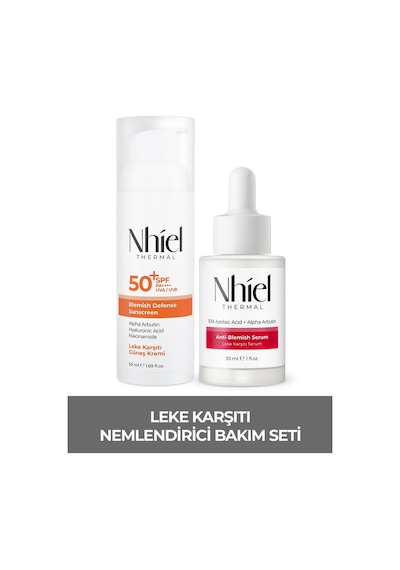Nhiel Thermal Leke ve Kızarıklık Karşıtı Yeni Nesil Filtreli SPF 50+ Koruyucu Bakım Seti