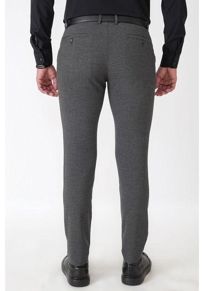 Slim Fit Yan Cep Esnek Yünlü Antrasit Pantolon P 1232