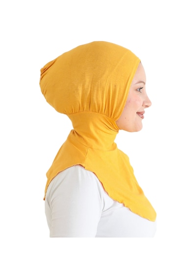 Modish Group Kadın Boyunluklu Hijab Tesettür Pratik Spor Bone - Sarı SArı