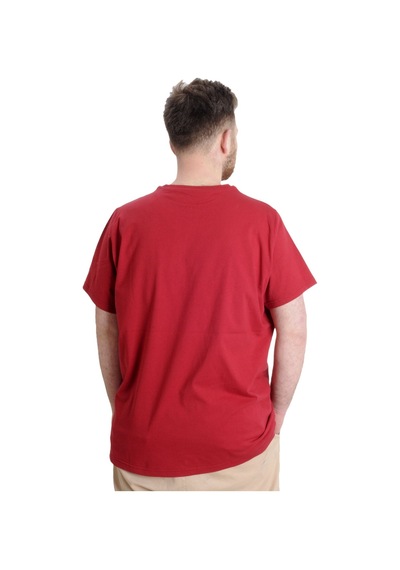 Mode Xl Büyük Beden Erkek T-Shirt Prınt 23203 Bordo 001