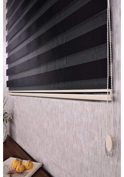 Krem Düz Etek Dilimsiz Ds 614-h6 Zebra Stor Güneşlik Perde