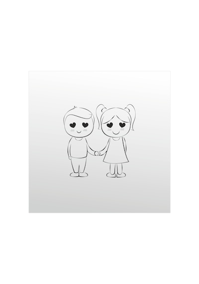 Folyo Sticker Aşk 80cm Uzunluk Siyah