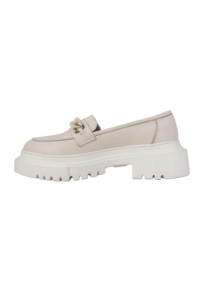 Hobby Ayakkabı Hobby 26158 Hakiki Deri Günlük Kadın Loafer Bej