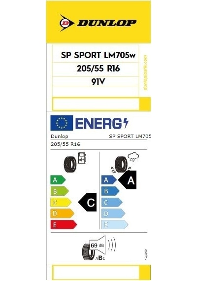Dunlop 205/55 R16 91V SP Sport LM705 Yaz Lastiği 2025