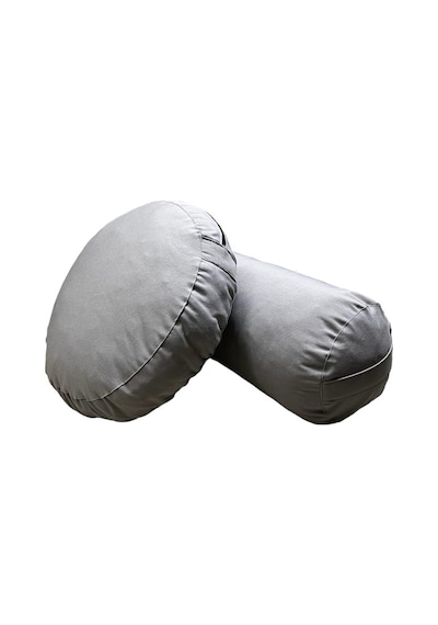 Remege Meditasyon Minderi & Bolster Minderi İkili Set Gri Gr3 Gri