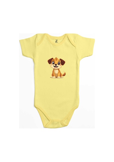 Zepplin Giyim Şirin Köpek Mavi Bebek Body Zıbın