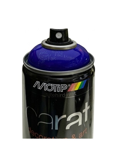 Motip Carat Ral 5002 Sprey Boya 400ml - Parlak Koyu Lacivert Çok Renkli