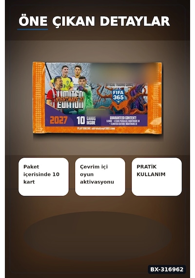 Fıfa 365 2026/2027 Futbolcu Kartı Paketi Adrenalyn Xl Nightmare Limitli Bx-316962