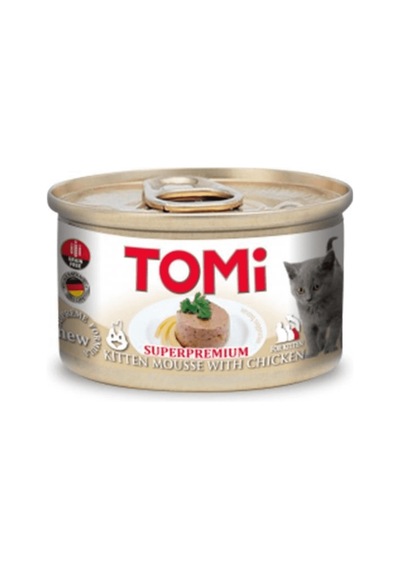 Tomi Superpremium Tavuklu Tahılsız Konserve Yavru Kedi Maması 85 G