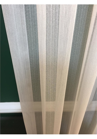 Evdepo Home Ince Çizgili Düz Tül Perde