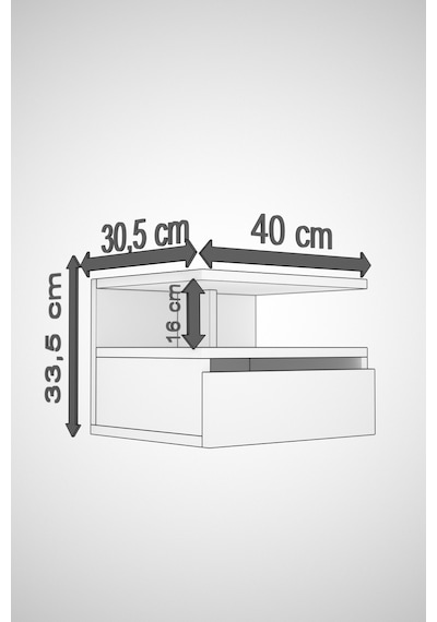 Dekorfim DF12101AC Flora Komodin Beyaz
