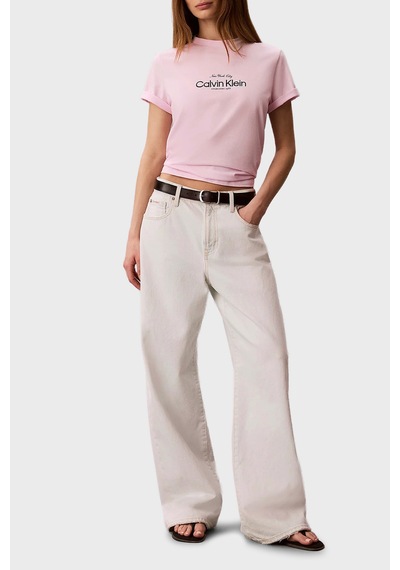 Calvin Klein Bayan T Shirt Lv047f810g 8z6 Pembe