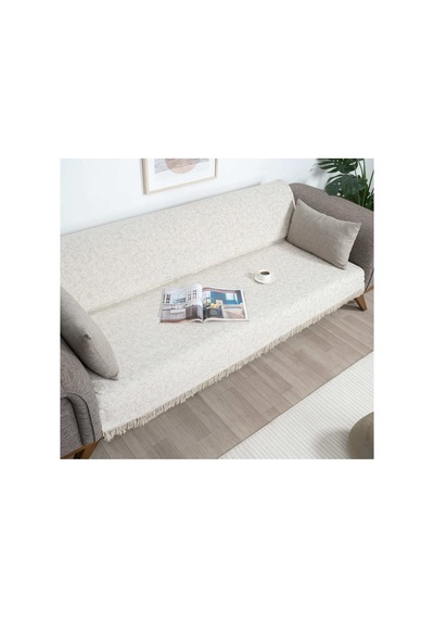 Çok Amaçlı Pamuklu Örtü- Kanepe-koltuk Şalı-koltuk Örtüsü 170x220-776 Açık Kahve 3