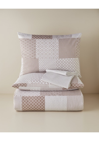 English Home Chain Patch Kolay Ütülenir Çift Kişilik Nevresim Takımı 200x220 Cm Turuncu