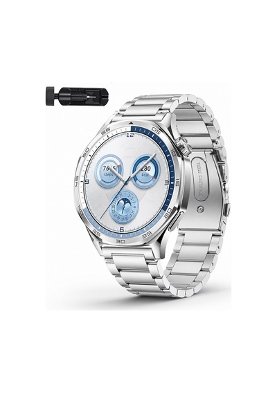 Huawei Watch Gt5 46mm İle Uyumlu Katlanır Klipsli Paslanmaz Çelik Saat Kordonu