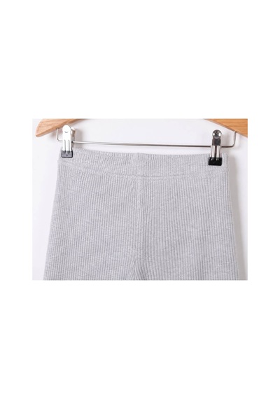 H&c Coolboy H&c Bebek Patiksiz Alt Pantolon %100 Pamuk Esnek Fitilli Ribana 0-36 Ay Gri