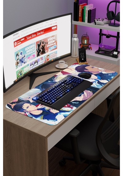 Yuri On Ice Anime V4 - 90x40 Xxl Gaming Kauçuk Kaymaz Taban Mouse Pad Fare Altlığı