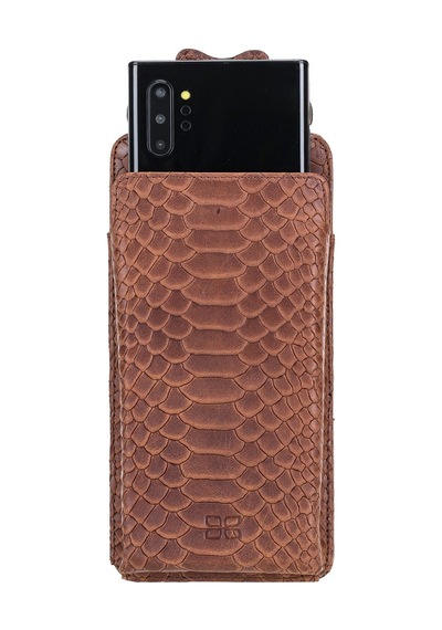 Bouletta Marlo 6.9 inch Uyumlu Deri Askılı Kılıf SN14 Kahve RFID