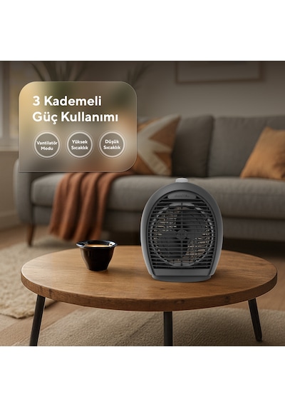 Kumtel LX-6331 2000 W Fanlı Isıtıcı Füme