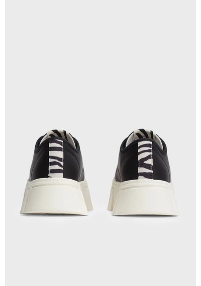 Tommy Jeans Zebra Desenli Platform Sneaker Ayakkabı Kadın Ayakkabı En0en03070 Bds Siyah