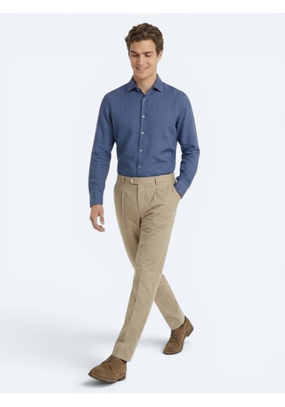 Kip Karamel Kumaş Relaxed Fit Casual Pamuk Karışımlı Pantolon