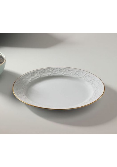 Güral Porselen Bahar Dalı Yaldızlı 6 Adet 25cm Servis Tabağı
