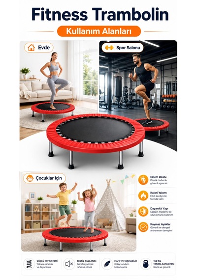 Çocuk Tranbolin Mini Fitness Trambolini Yetişkin Ve Çocuk Zıplama Trambolini Ev Tipi Egzersiz Trambolini