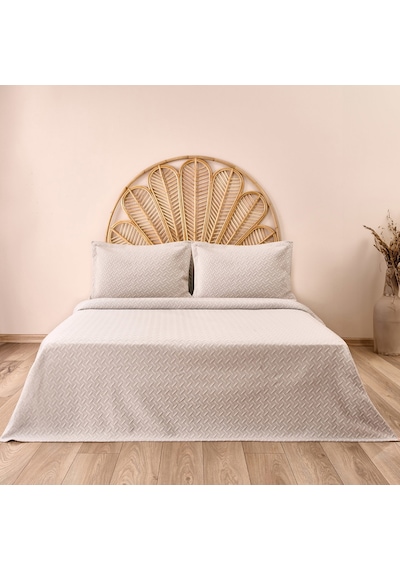 Soft Örme Çift Kişilik Yatak Örtüsü - Gri - 240x260 Cm Renkli