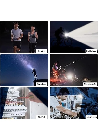 Lunaev Mini Taşınabilir Led Çok Fonksiyonlu Fener El Feneri Açık Ahşap