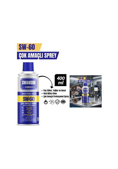 1 Adet Çok Amaçlı Profesyonel Sprey 400 Ml Endüstriyel Pas Sökücü Ve Yağlayıcı, Korozyon Koruyucu, Spray Rust Remover Lubricant