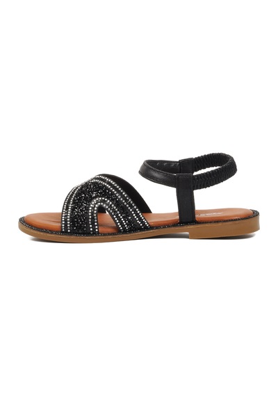 Siyah Kadın Düz Sandalet 286069 Z Siyah