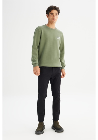 Lee Regular Fit Normal Kesim Bisiklet Yaka İçi Polarlı Yeşil Sweatshirt