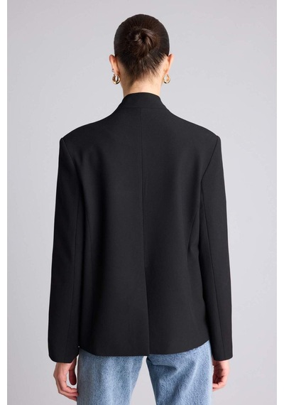 Defacto Oversıze Hakim Yaka Blazer Ceket H1118ax26smbk81 Siyah-bk81