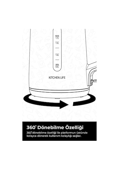 Demzade Isıya Dayanıklı Borosilikat Cam Elektrikli Çay Makinesi Alt 1,7 Lt Üst 0,9 Lt 1850-2200 W Kettle Çaycı Çay Seti