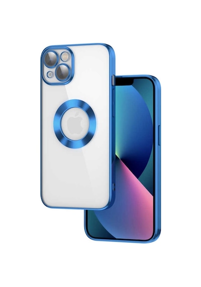 Apple Uyumlu iPhone 13 Kılıf Kamera Korumalı Logo Gösteren Şeffaf Kapak