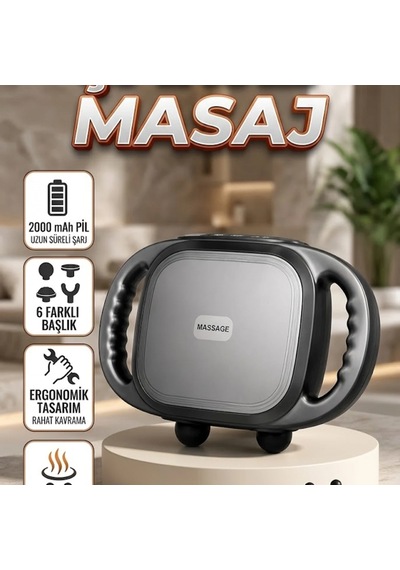 6 Başlıklı Şarjlı Masaj Tabancası 2000 Mah Ergonomik Gövde 15w Motorlu