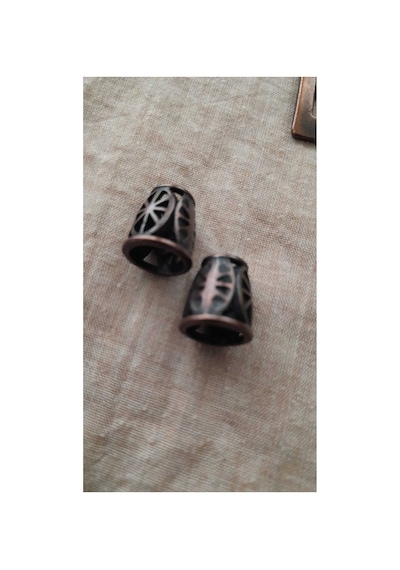 Bakır Antık Metal Bagucu 12x14 Mm 2 Adet