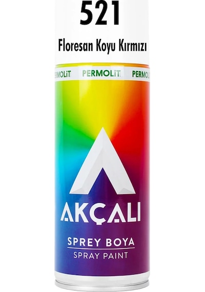 Akçalı Sprey 521 Floresan Koyu Kırmızı 400 ML