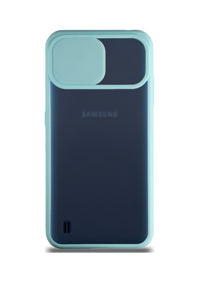 Samsung Galaxy Uyumlu M01 Kapak Lensi Açılır Kapanır Kamera Korumalı Silikon Kılıf