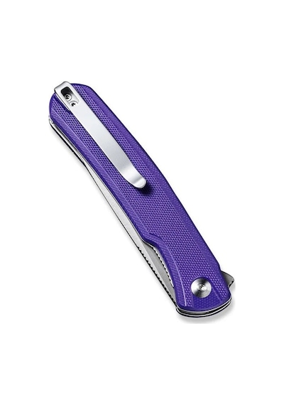 Sencut Scitus Flipper Knife Purple G10 Handle Kamp Çakı Mor