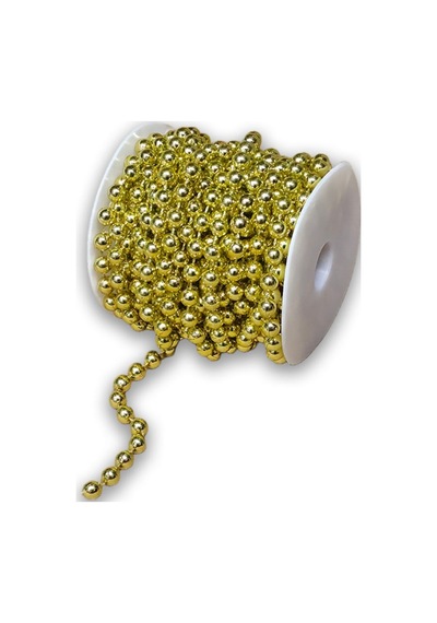 Plastik İnci Dizi 8mm 1 Metre Altın