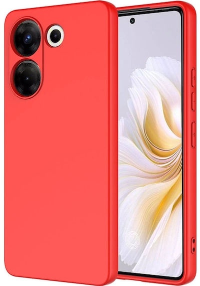 Forzacase Tecno Camon 20 Pro 4g Uyumlu Liquid Serisi İçi Kadife Lansman Silikon Kılıf Kırmızı