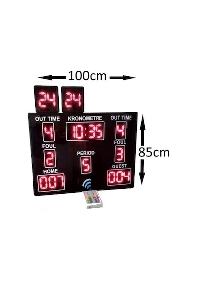 Basketbol Skorbord Sistemi (Kasa Ölçüsü: 110X85 Cm)