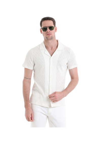Hatemoğlu Beyaz Regular Fit Düz 100% Pamuklu Polo Yaka Tişört 35362024c017 001 Beyaz