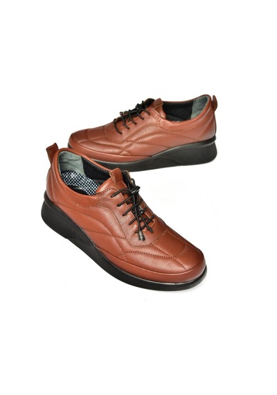Fox Shoesp555193203 Taba Hakiki Deri Comfort Ortopedik Taban Kadın Ayakkabı Taba