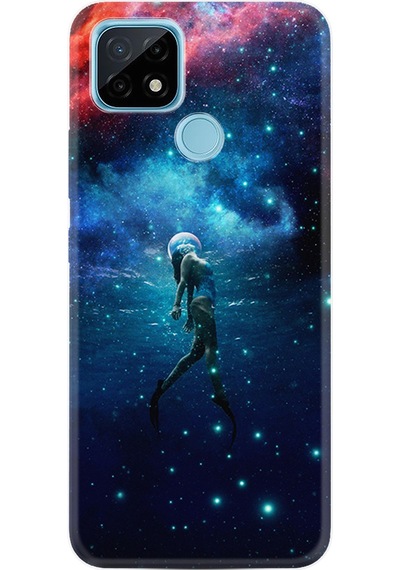 Realme C11 2021 Kılıf Resimli Desenli Silikon Platinium Series Deep Woman 1844